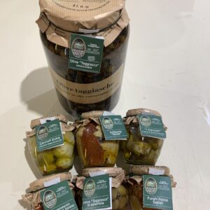 Olive taggiasche e sottoli azienda Sant’Agata D’Oneglia